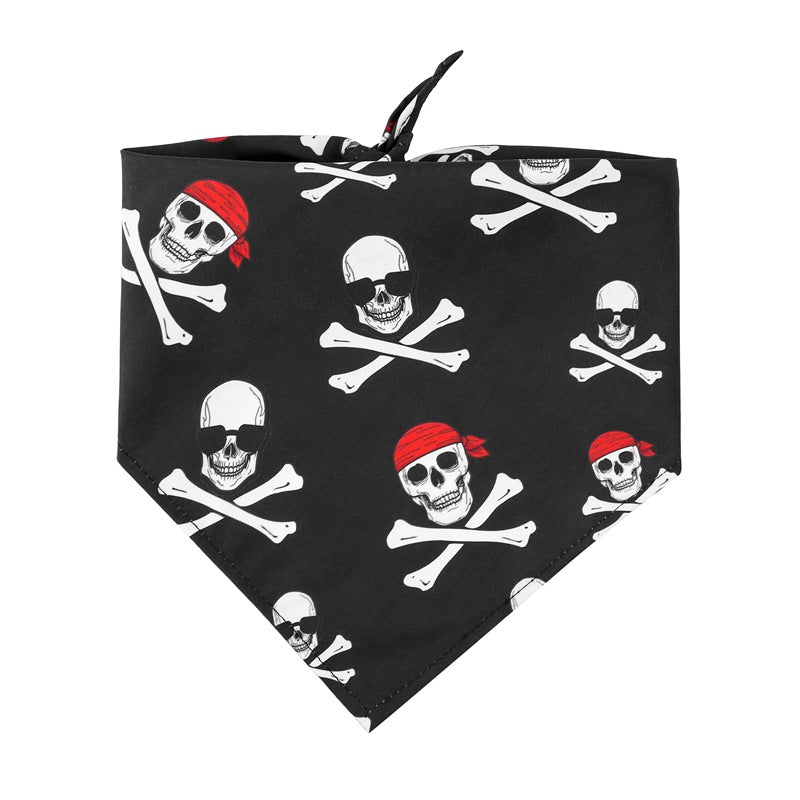 Halloween Skull Dog scarf