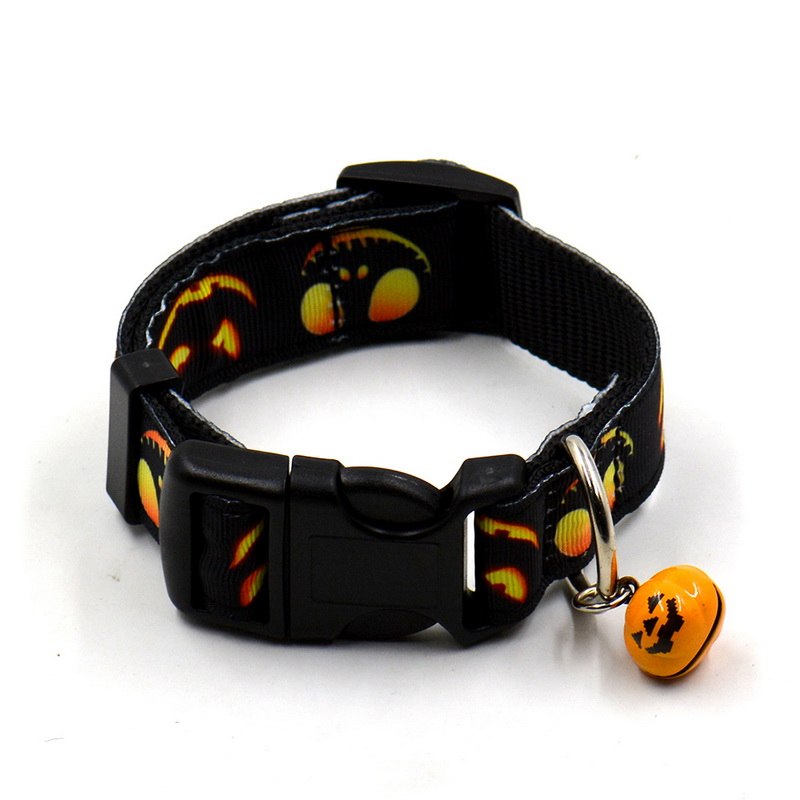 Halloween ghost collar with bell
