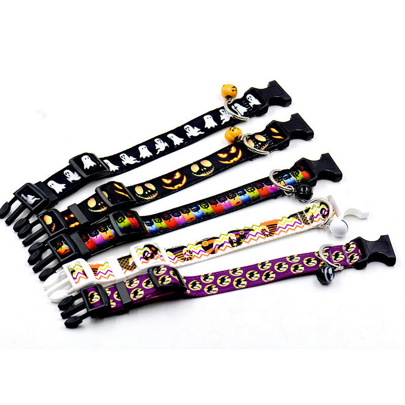 Halloween ghost collar with bell