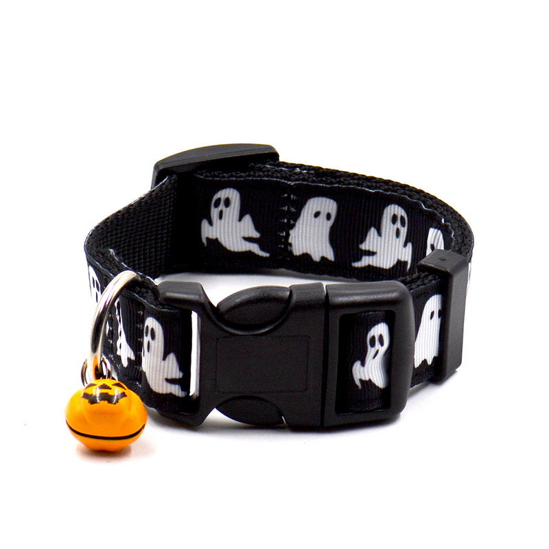 Halloween ghost collar with bell
