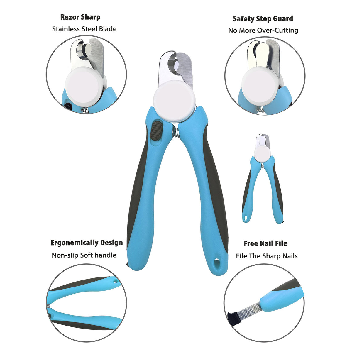 Pet Nail Clippers and Trimmers with Safety Guard