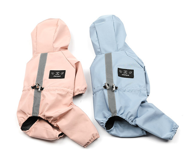 All in one Waterproof Hooded Raincoat for Dogs