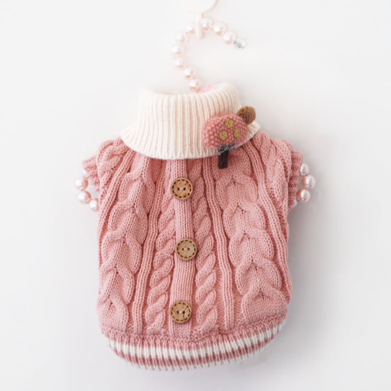 Classic Knitted Sweater for Small Dogs