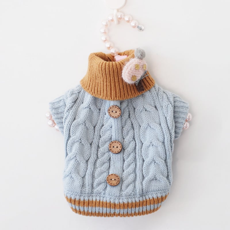 Classic Knitted Sweater for Small Dogs